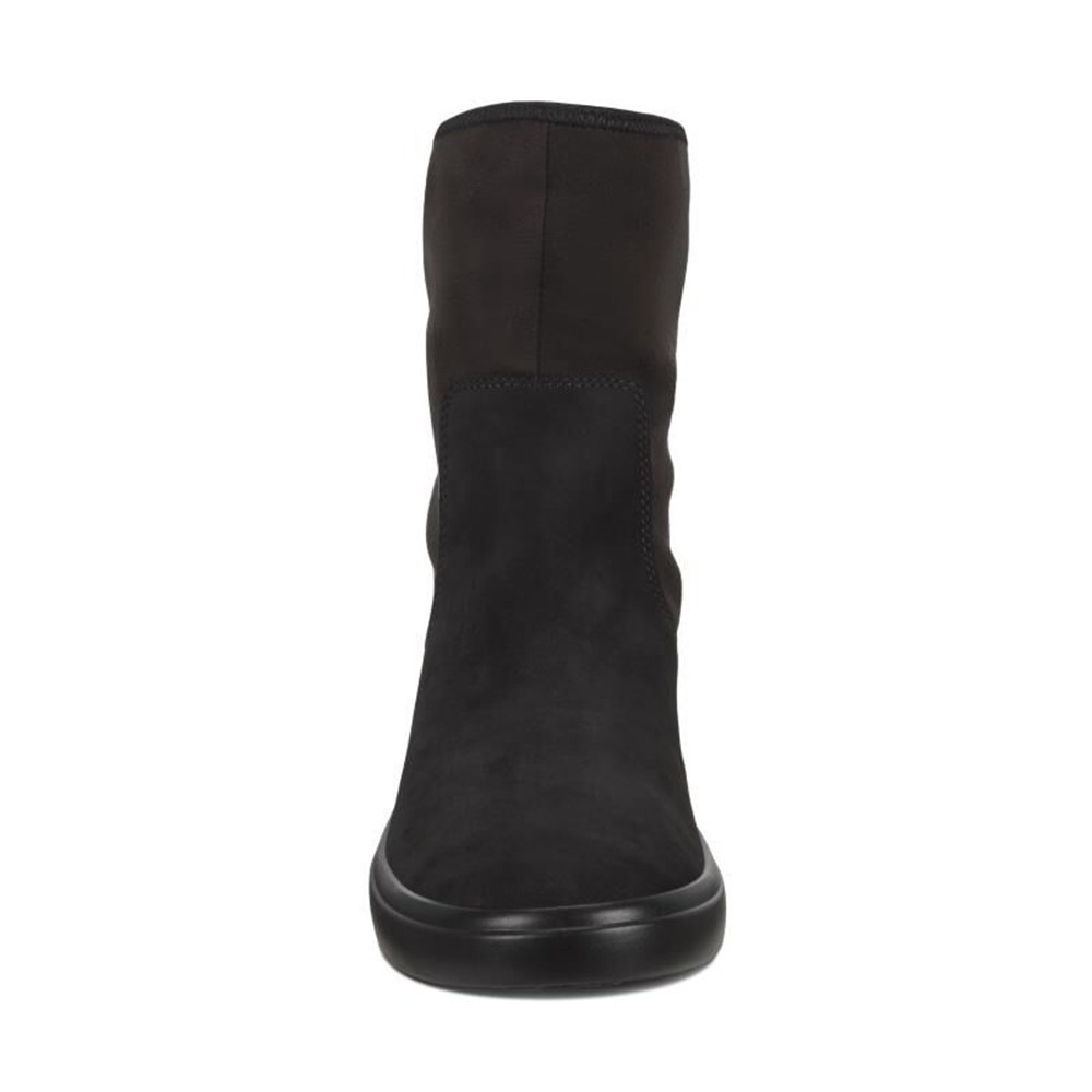 Botas Mujer - ECCO Soft 7 Wedge Mid - Negros - BRY168329